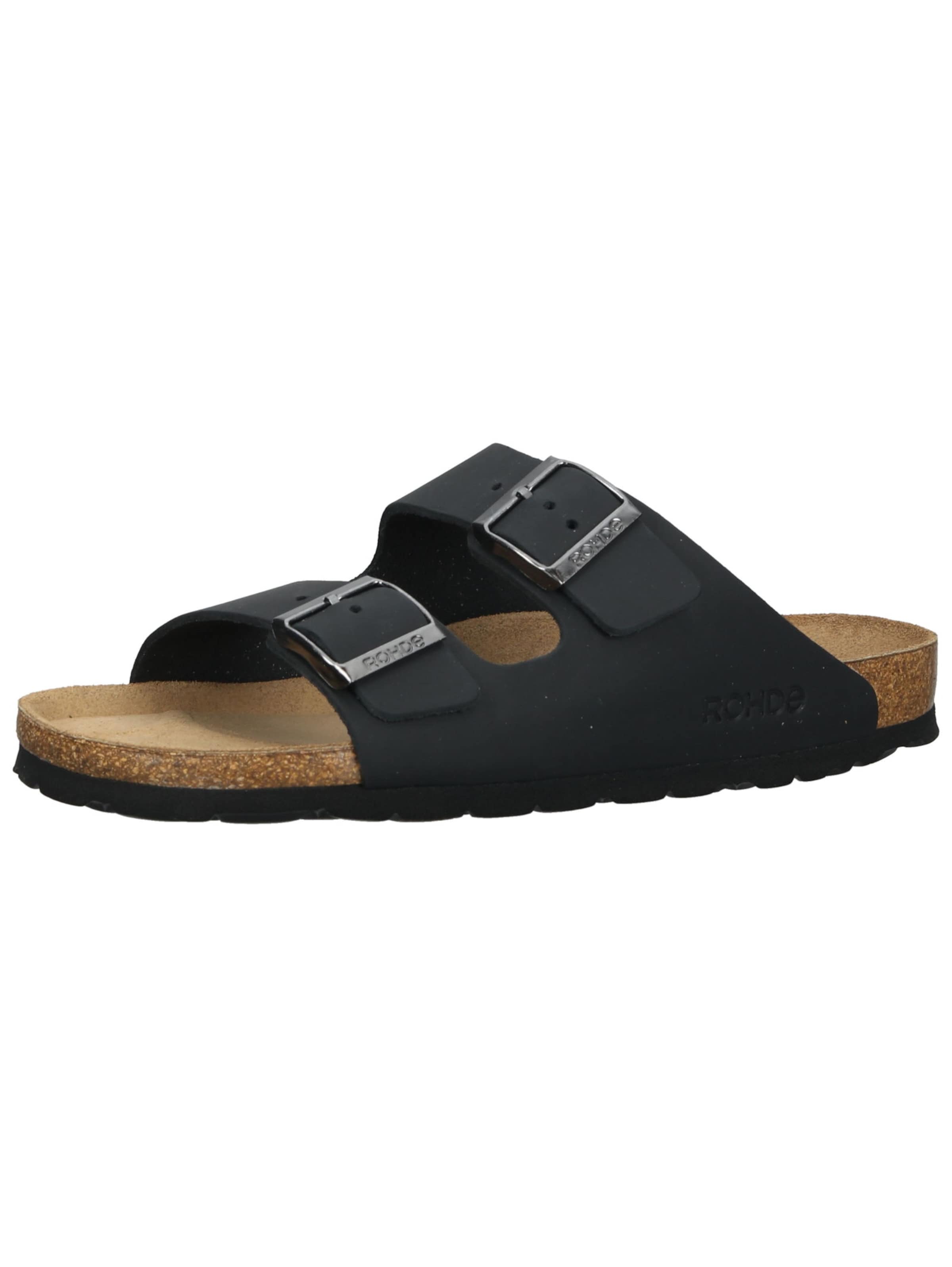 ROHDE Pantolette in Schwarz: Vorderseite