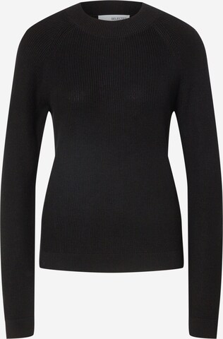 SELECTED FEMME Sweater 'ELINNA' in Black: front