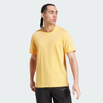 ADIDAS TERREX Performance shirt 'Xploric' in Yellow: front