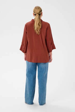 KAFFE CURVE - Blusa em castanho