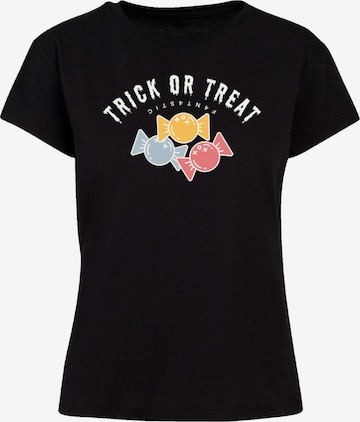 T-shirt 'Trick Or Treat Halloween' F4NT4STIC en noir : devant