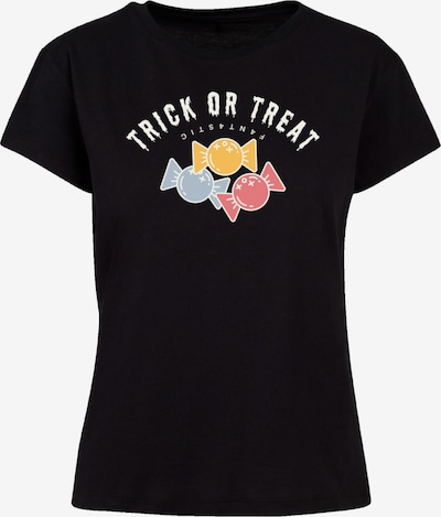 F4NT4STIC T-shirt 'Trick Or Treat Halloween' en bleu / jaune / rose / noir / blanc, Vue avec produit