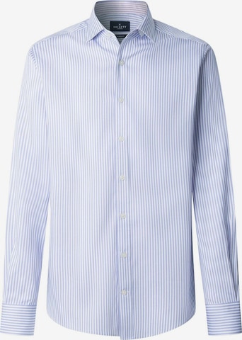 Hackett London Button Up Shirt 'Double Face Bengal' in Blue: front