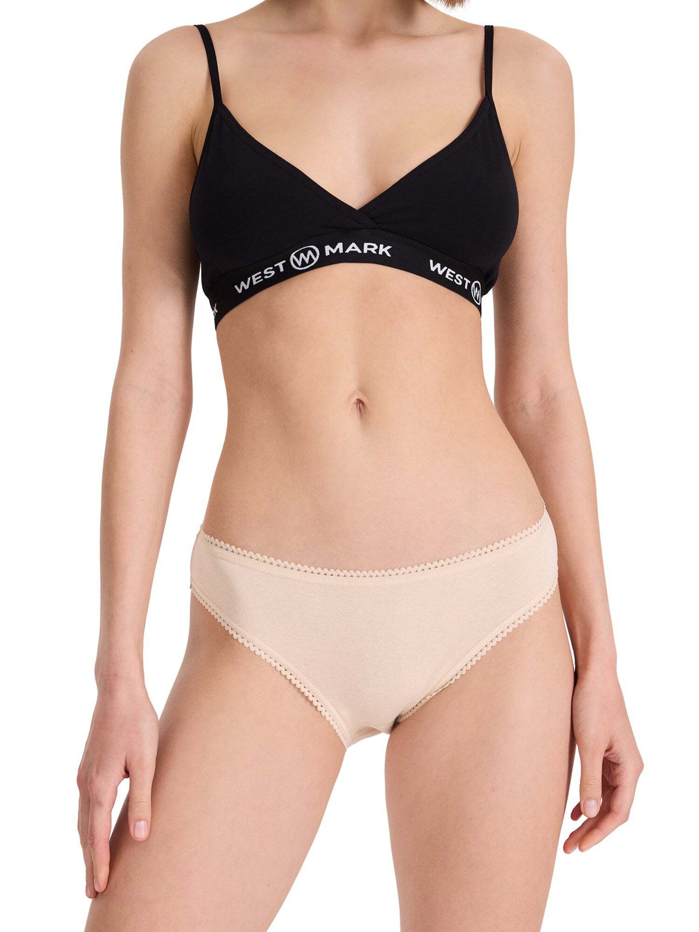 Slip 'EVA' di WESTMARK LONDON in beige: frontale