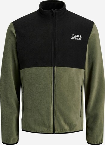 Jack & Jones Junior Fleece Jacket 'Hype' in Green: front