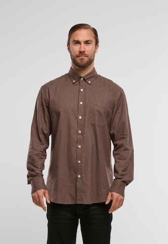FYNCH-HATTON - Comfort Fit Camisa em castanho: frente