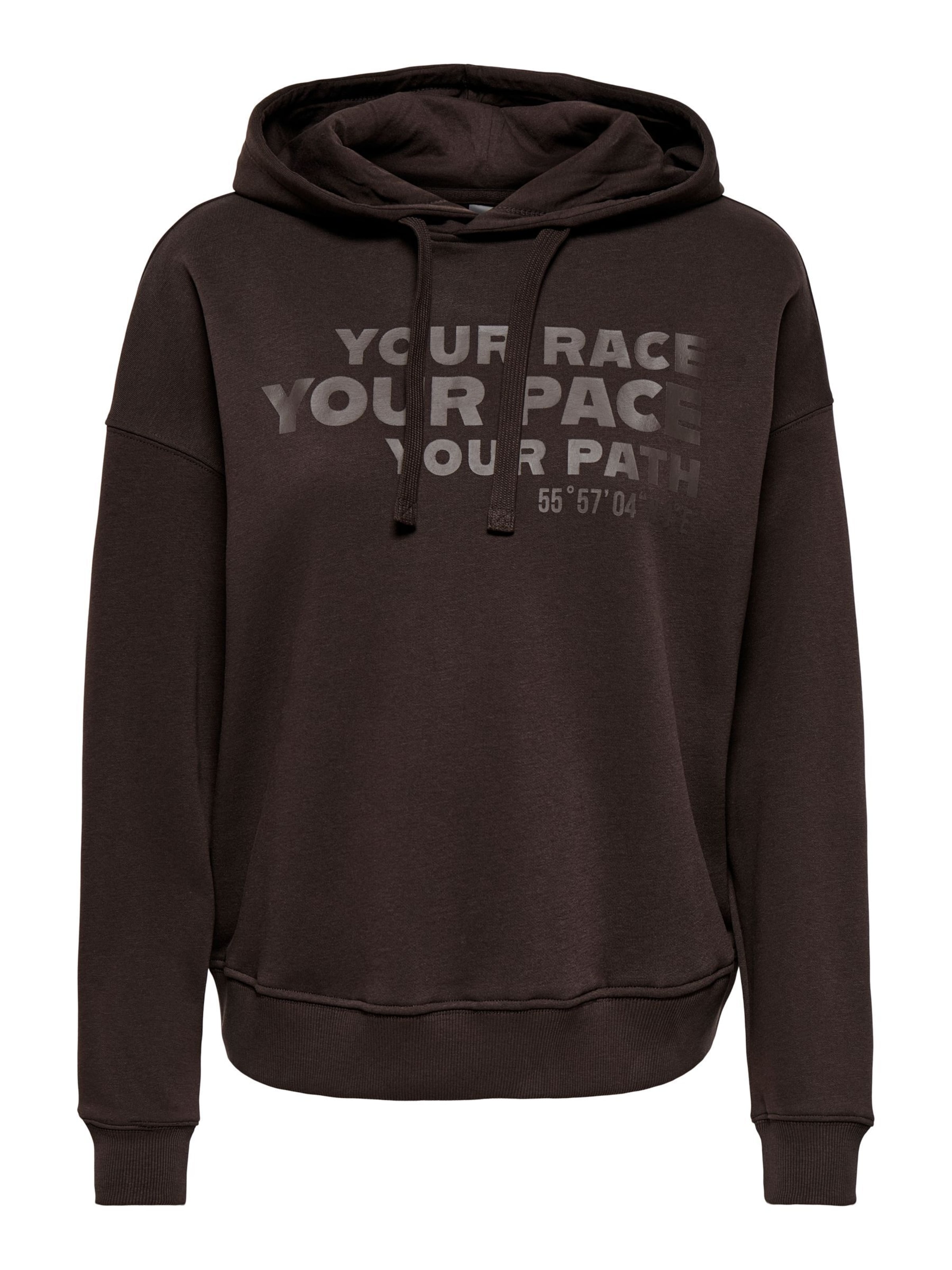ONLY PLAY Sweatshirt 'ONPRace' in Braun: Vorderseite