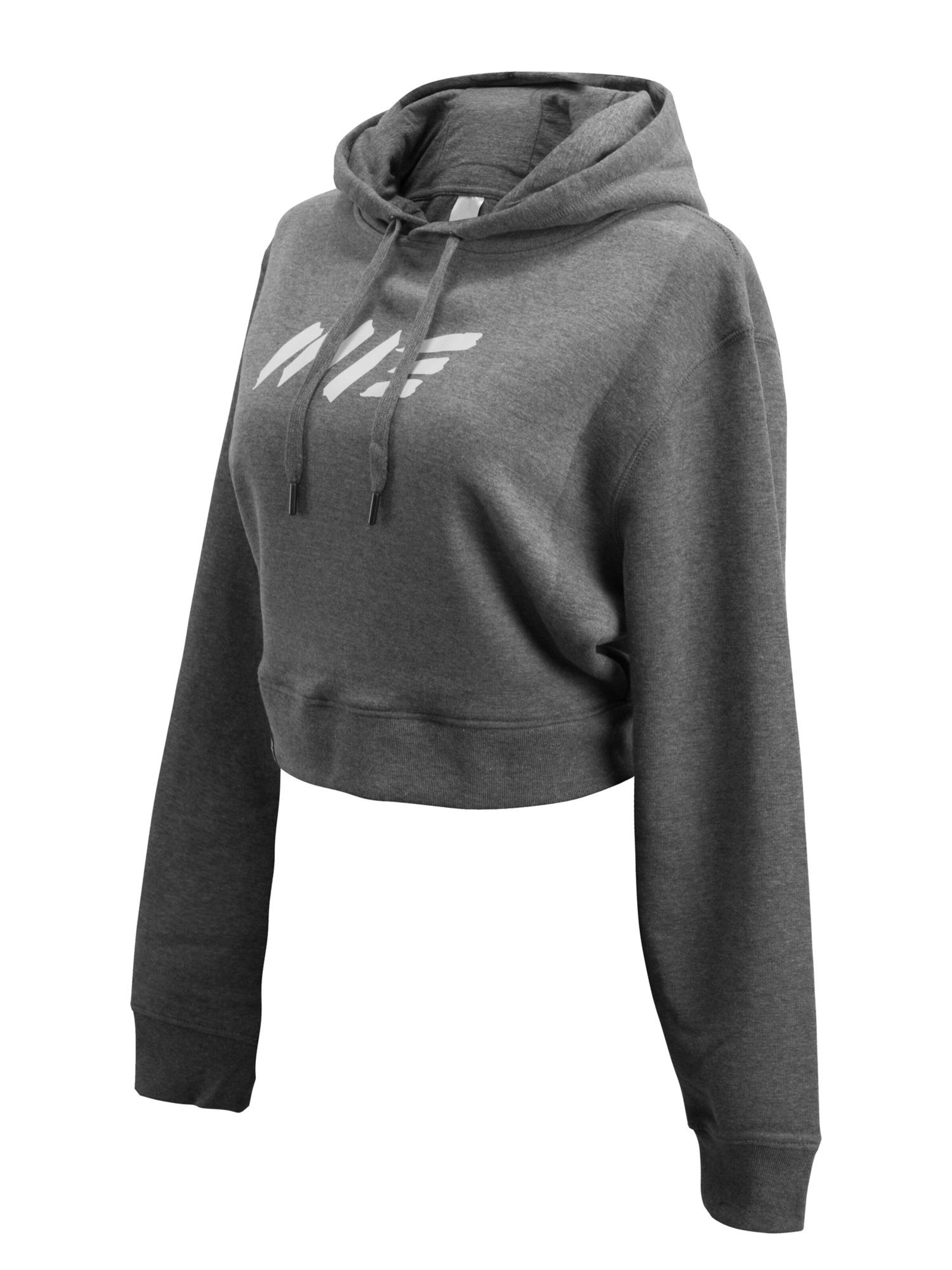 Manufaktur13 Sweatshirt 'Crop Hoodie' in Grey