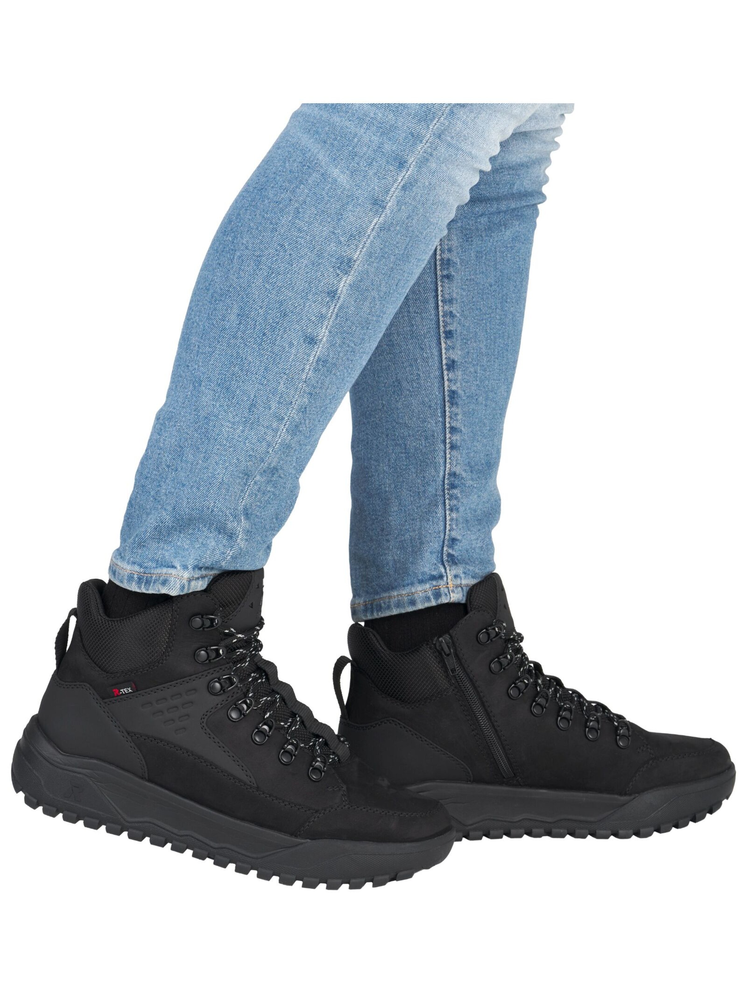 Rieker Lace-Up Boots in Black