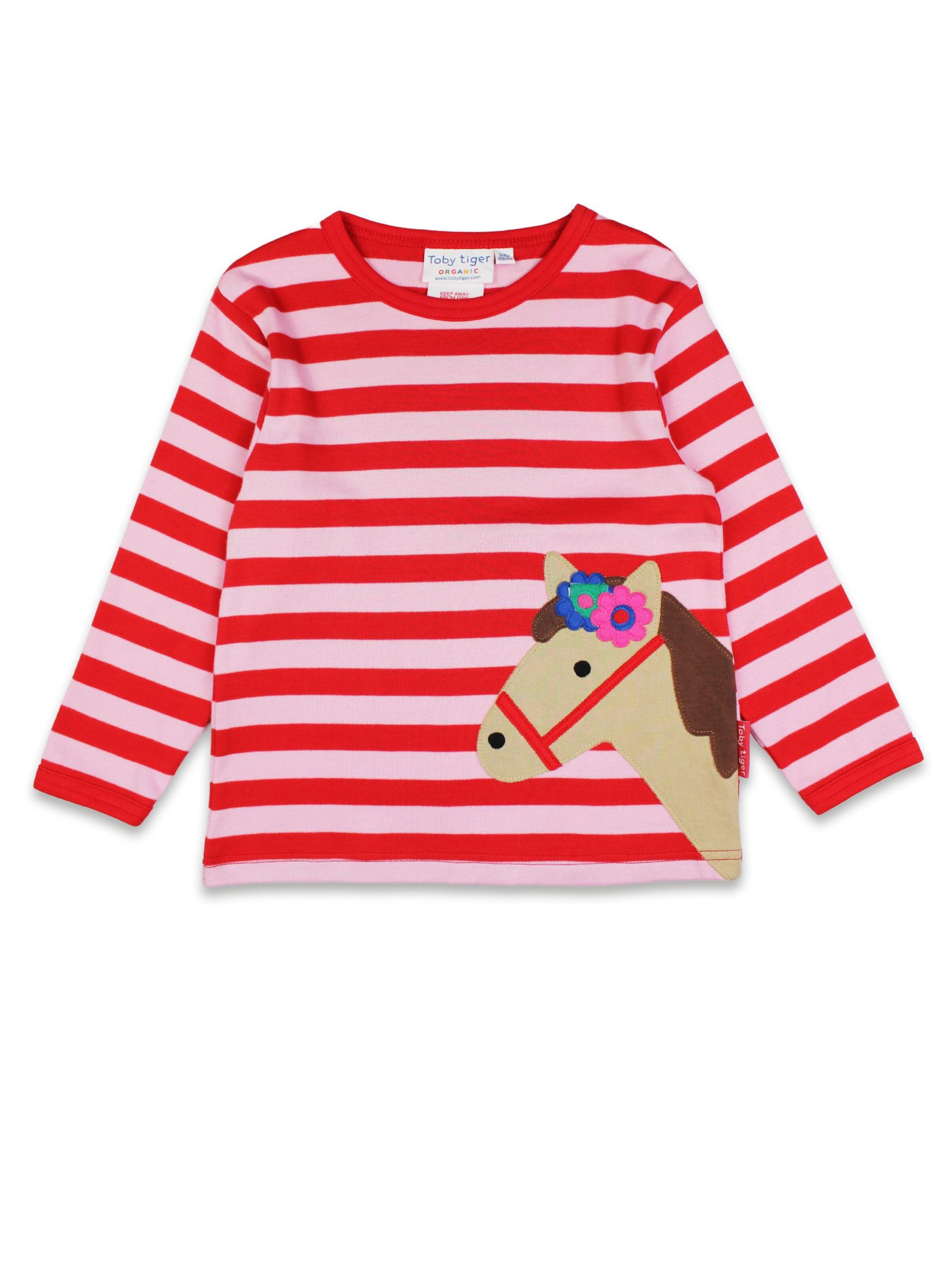 Toby Tiger Shirt 'Pferdekopf' in Pink: front