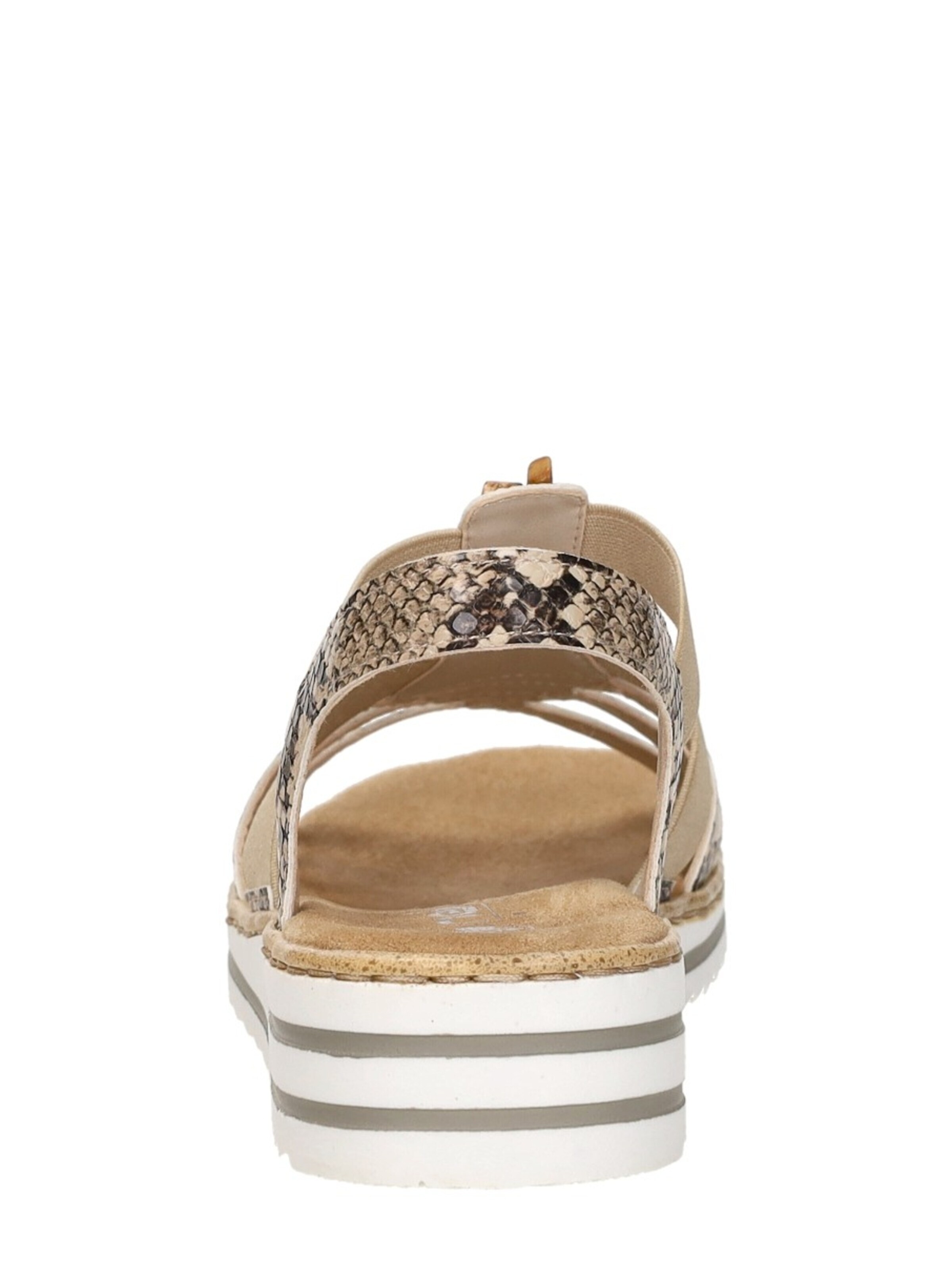 Rieker Sandal 'Sandalen Plat' in Beige