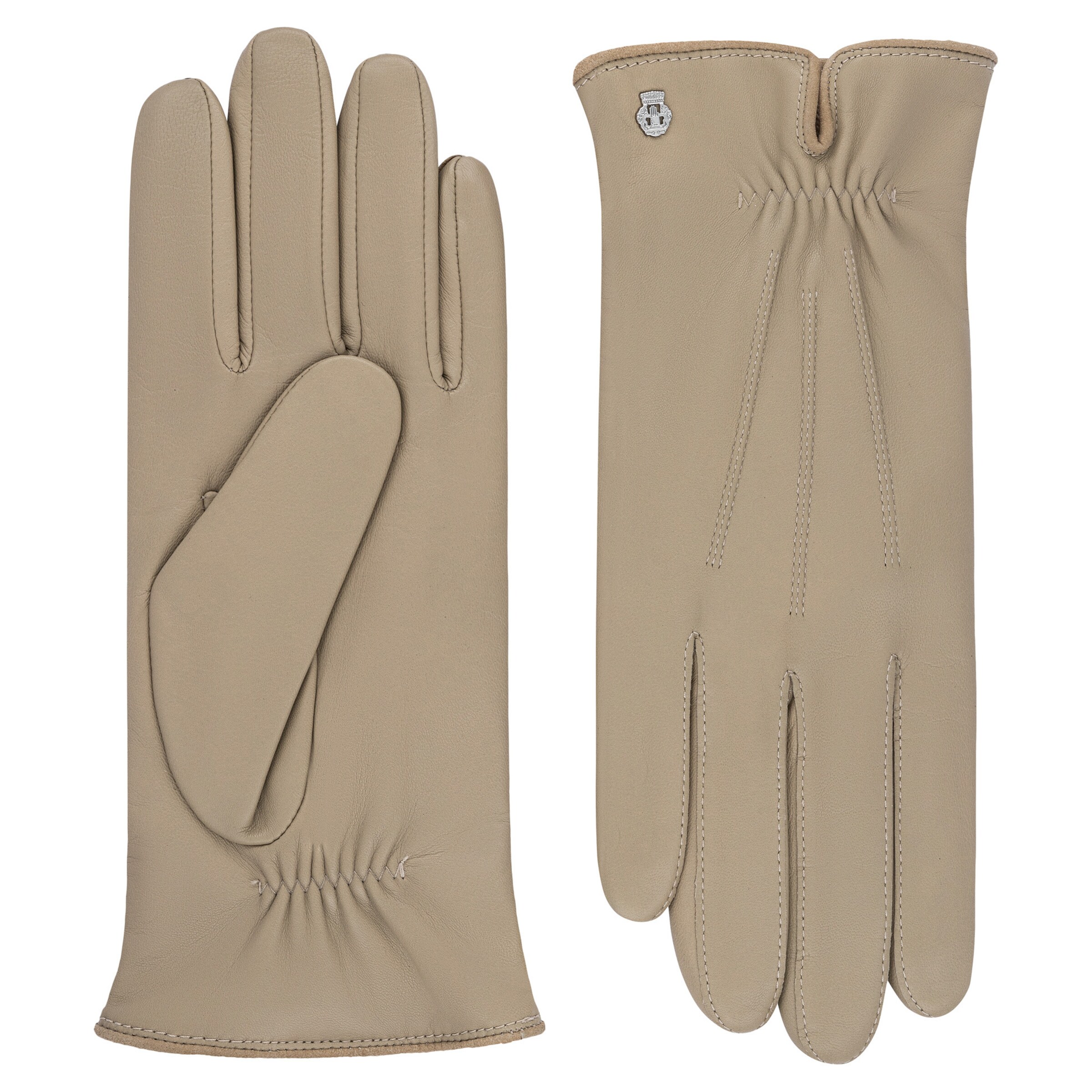 Mezzoguanti 'ANTWERPEN' di Roeckl in beige: frontale