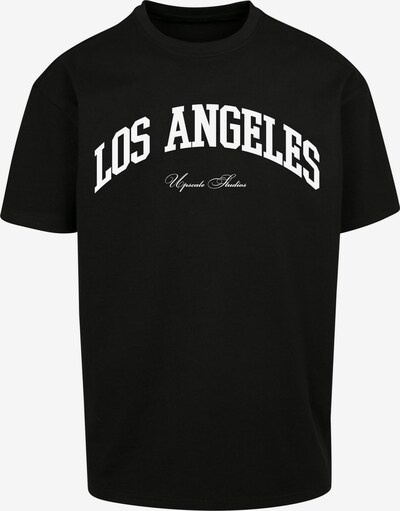 MT Upscale T-Shirt 'L.A. College' in schwarz / weiß, Produktansicht