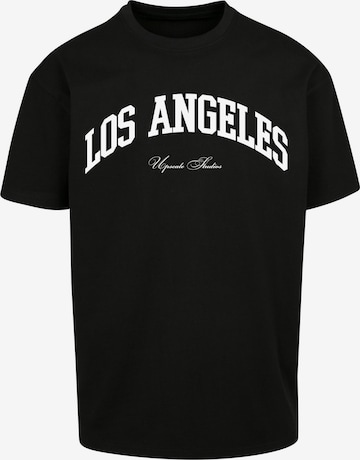 Tricou 'L.A. College' de la MT Upscale pe negru: față