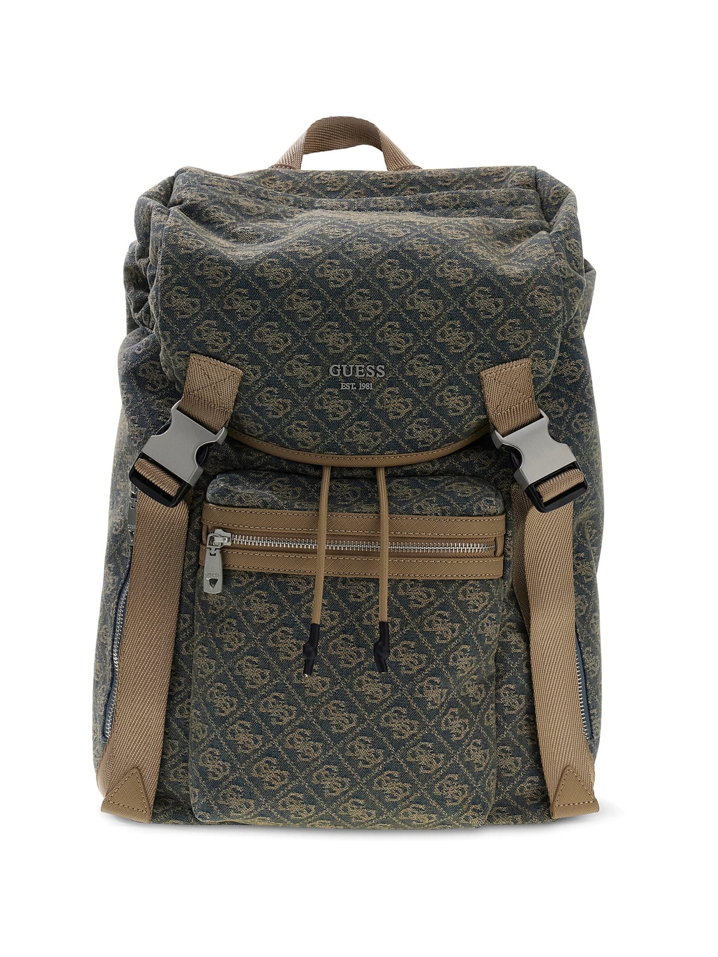 GUESS Rucksack 'Berlin' in Braun: Vorderseite