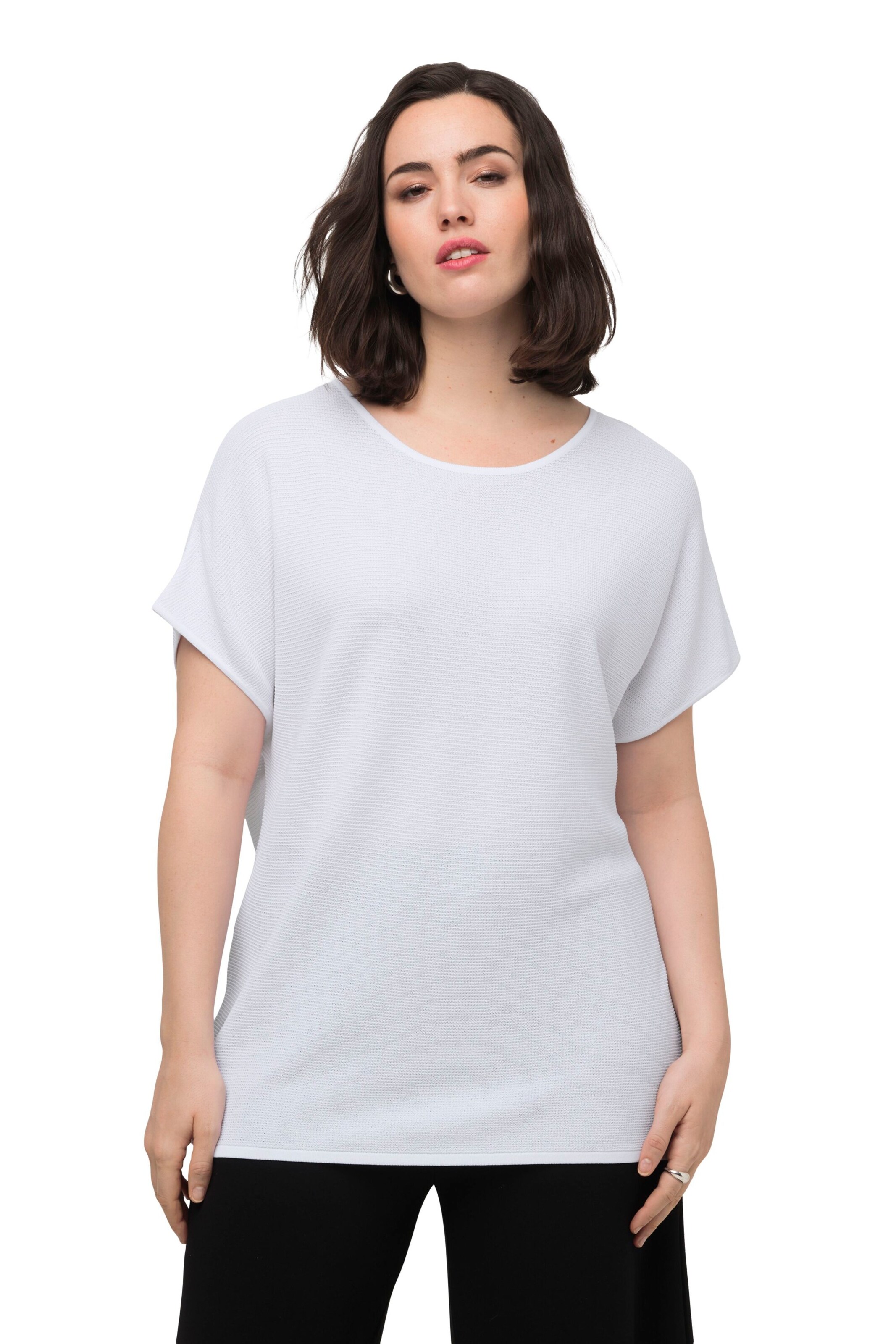 Ulla Popken Pullover in Weiß: Vorderseite