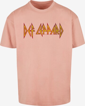 F4NT4STIC Shirt 'Def Leppard' in Beige: voorkant
