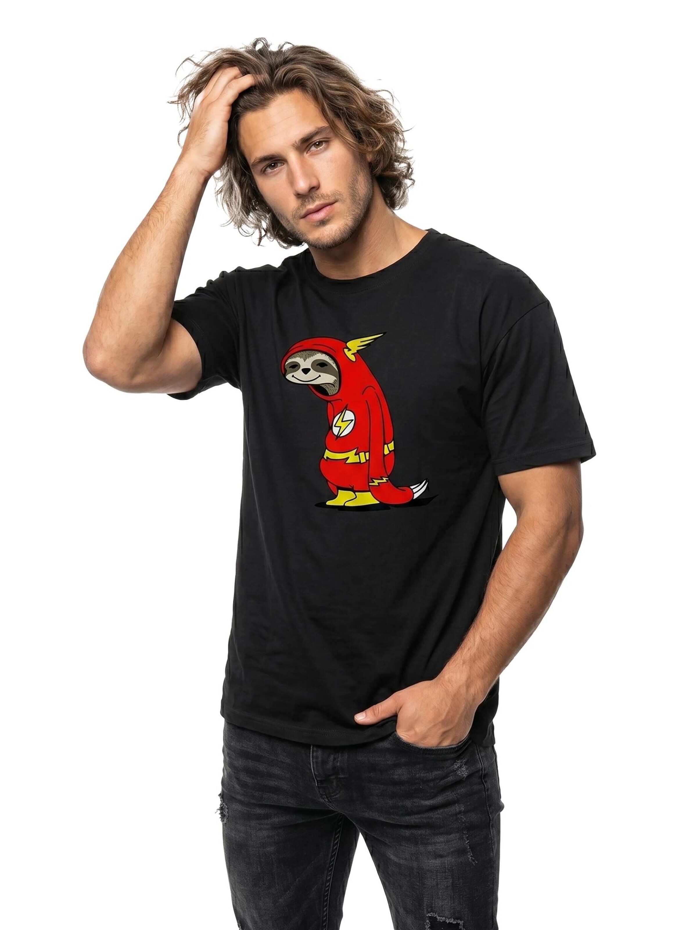 MAKAYA Shirt 'Flash Faultier' in Black