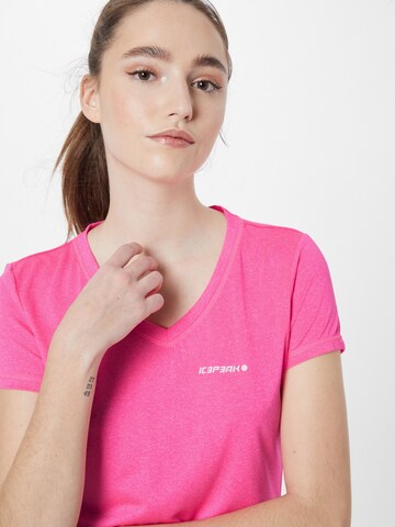 ICEPEAK Λειτουργικό μπλουζάκι 'Beasley' σε ροζ