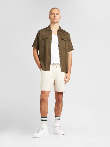 Only & Sons Regular fit Button Up Shirt 'KARI' in Green