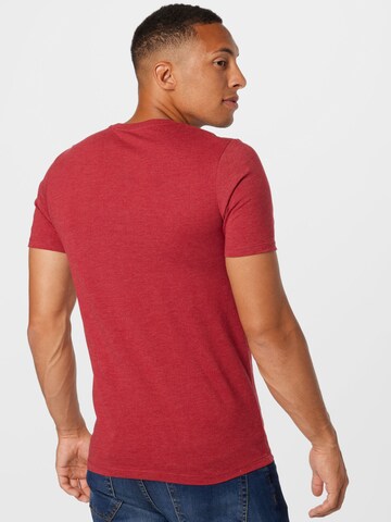 JACK & JONES T-Shirt 'Jeans' in Rot