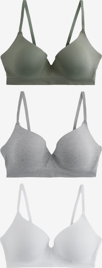 Next Podprsenka ve velikosti 70/D - šedý melír / khaki / bílá, Produkt