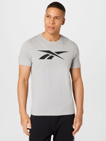 T-Shirt fonctionnel 'Vector' Reebok en gris : devant