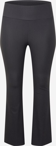 Urban Classics Bootcut Leggings in Zwart: voorkant