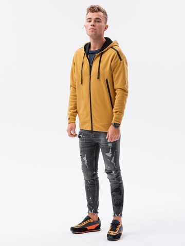 Ombre Zip-Up Hoodie 'B1076' in Yellow