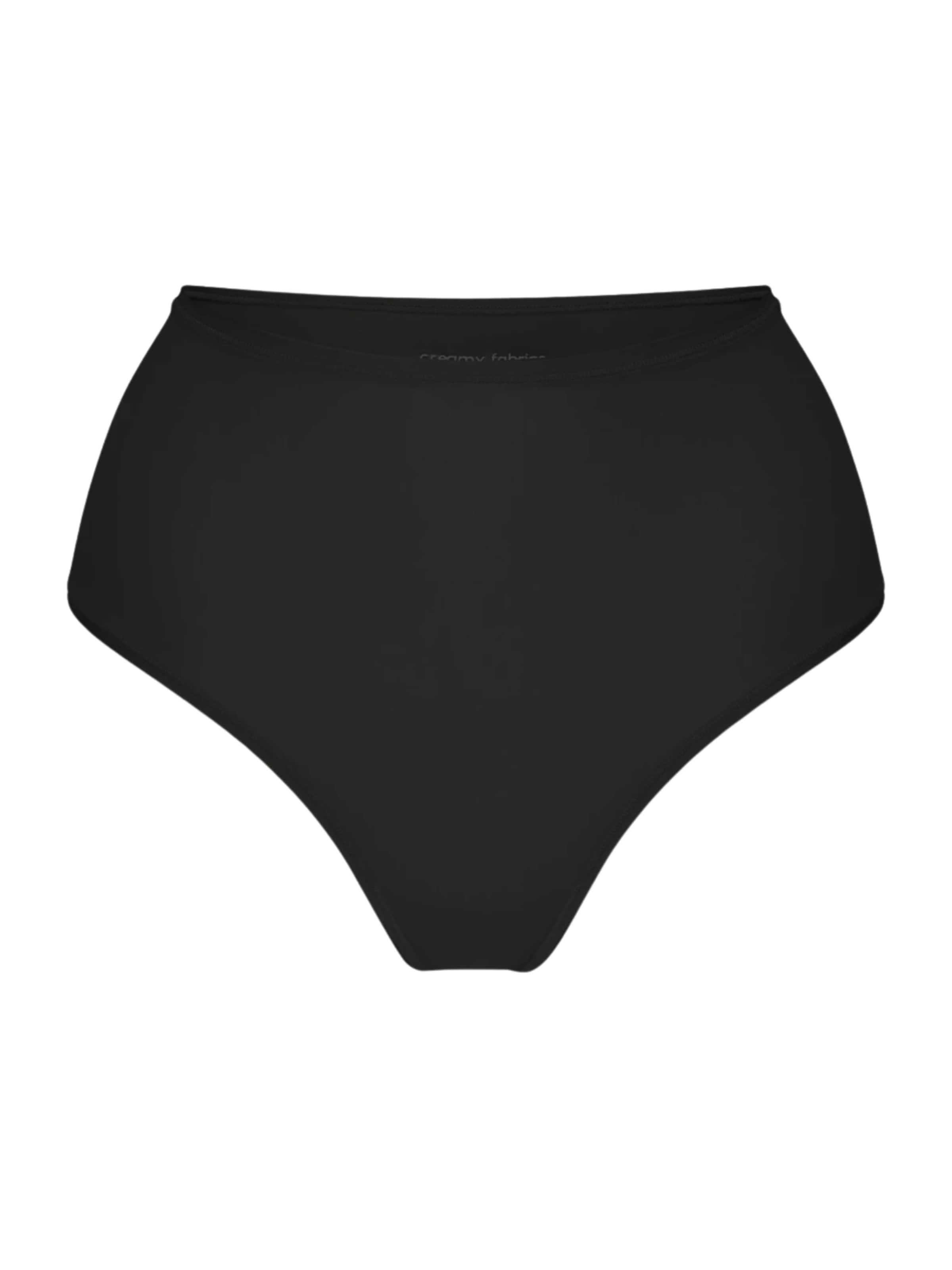 cfab (formerly creamy fabrics) Panty 'Hight-Waist Tanga' in Black: front