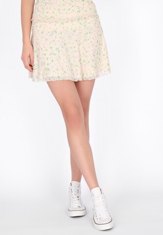 Jupe MYMO en beige : devant