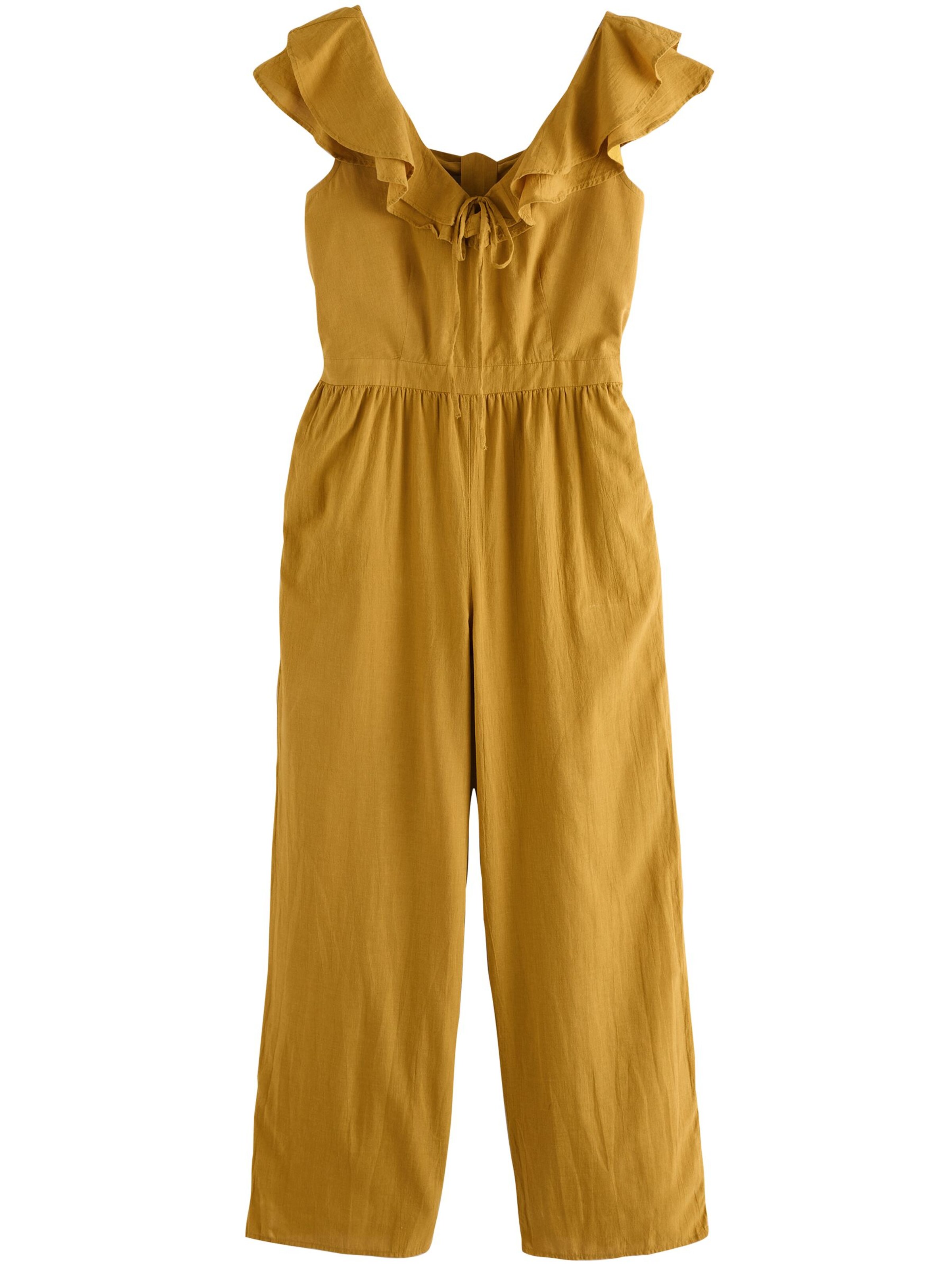 Next Jumpsuit in Geel: voorkant