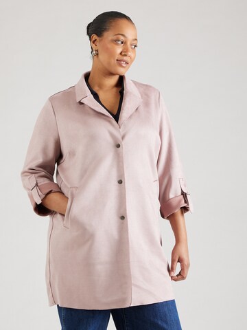 Cappotto di mezza stagione 'CARJOLINE' di ONLY Carmakoma in rosa: frontale