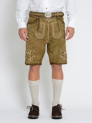 Rißberg Regular Klederdracht broek in Beige: voorkant