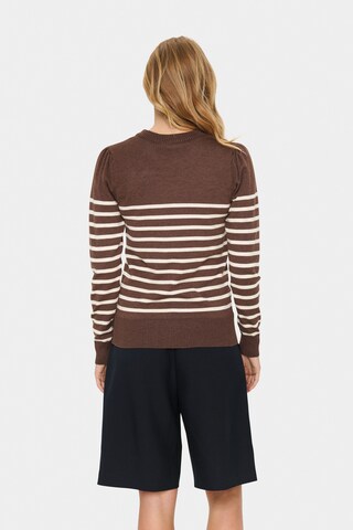 SAINT TROPEZ Sweater 'Mila' in Brown