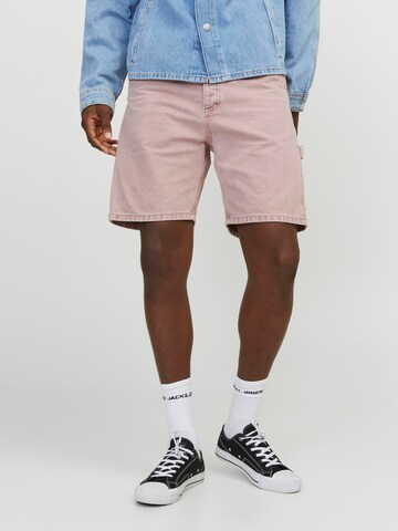 JACK & JONES Loose fit Jeans 'JJTony Carpenter' in Pink: front