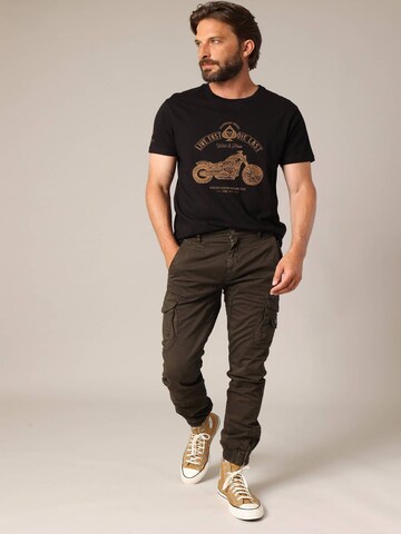 Effilé Pantalon cargo 'GARDEN' Deeluxe en marron