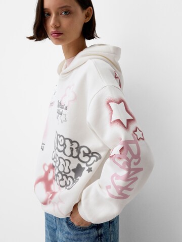 Bershka Sweatshirt in White