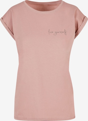 T-shirt 'Love Yourself' Merchcode en rose : devant