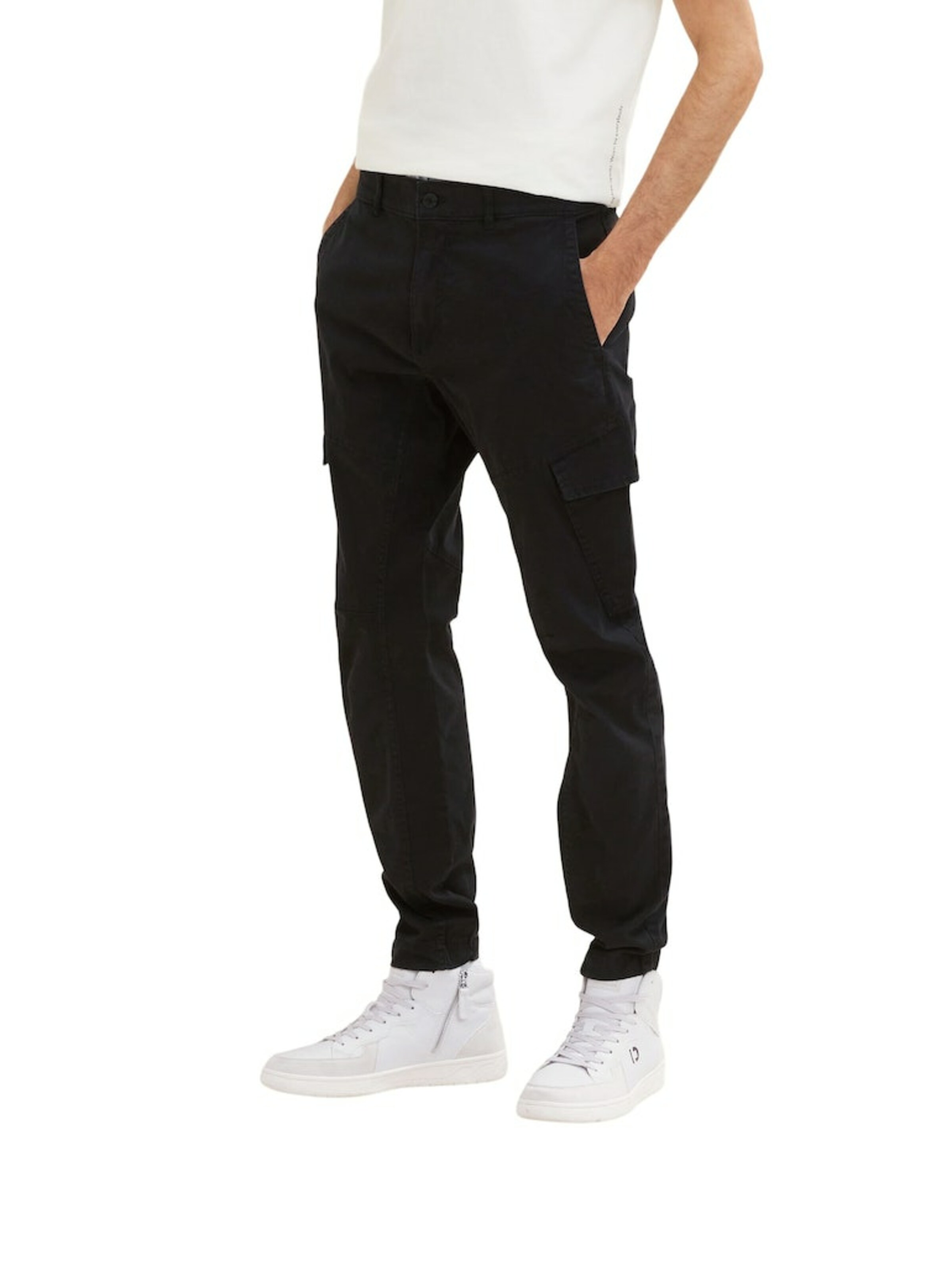 TOM TAILOR Regular Broek in Zwart: voorkant