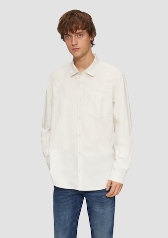 QS Regular fit Overhemd in Beige: voorkant