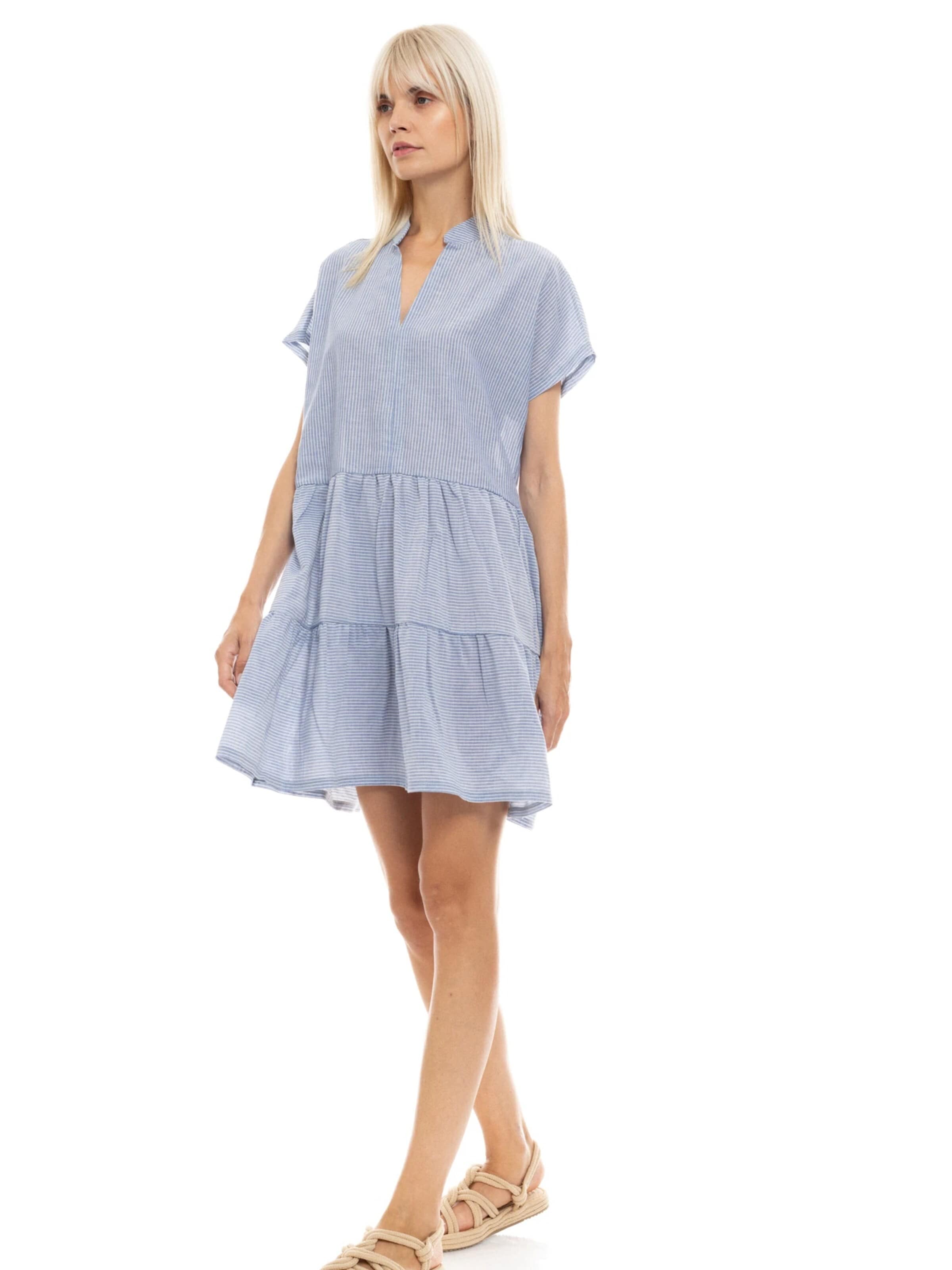 Pink Label Letnia sukienka 'BEACHWEAR BLUE STRIPE' w kolorze niebieski