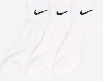 NIKE Athletic Socks 'EVERYDAY CUSH' in White: front