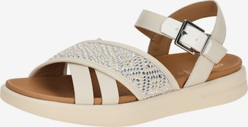 GEOX Sandale 'Geox Xand Sandalen beige silber D65PAB' in Beige: Vorderseite