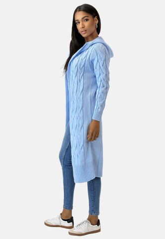 Cappotto in maglia di Elara in blu