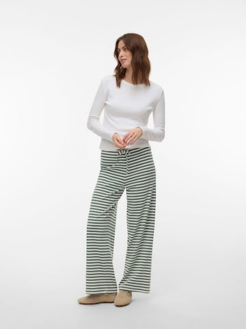 VERO MODA Wide leg Broek 'VMStella' in Groen