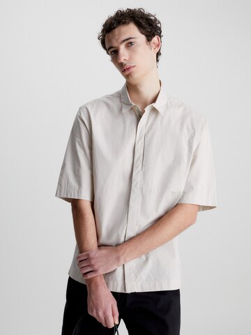 Calvin Klein Regular Fit Hemd in Beige: predná strana