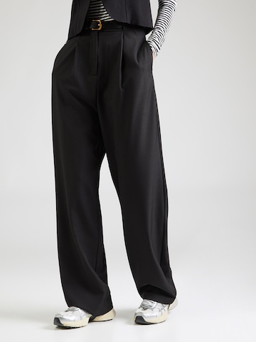 ABOUT YOU Широкий Брюки со складками 'Rachel' в Черный: спереди