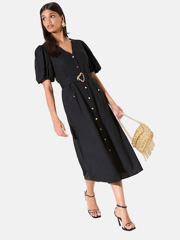 Robe-chemise Friends Like These en noir : devant