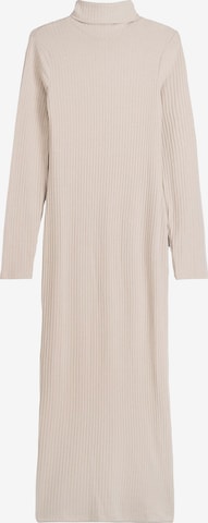 Bershka Gebreide jurk in Beige: voorkant